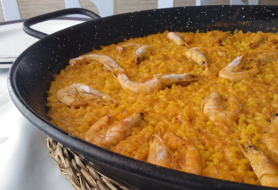 Paellas para llevar en Peñíscola. Paella de marisco.